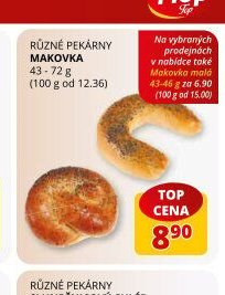 Různé pekárny makovka