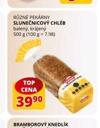Různé pekárny slunečnicový chléb