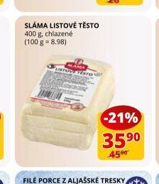 Sláma listové těsto