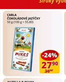 Carla čokoládové jazýčky