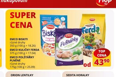 Emco Biskiti, Kuličky Ferda, Polštářky plněné