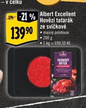 Albert Excellent Hovězí tatarák ze svíčkové