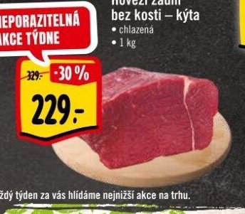 Hovězí zadní bez kosti – kýta