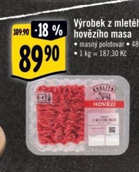 Výrobek z mletého hovězího masa