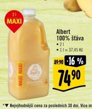 Albert 100% šťáva (2 l)