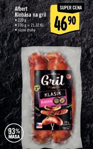 Klobásy na gril Albert Gril