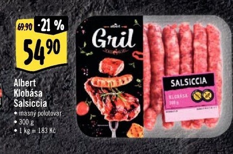 Klobásy Salsiccia Albert Gril