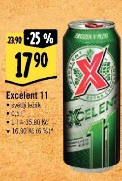 Pivo světlý ležák 11° Excelent