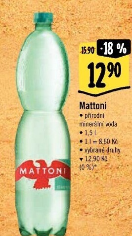 Přírodní voda Mattoni