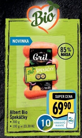 Špekáčky Bio Albert Gril