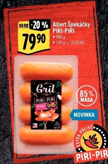 Špekáčky Piri-Piri Albert Gril