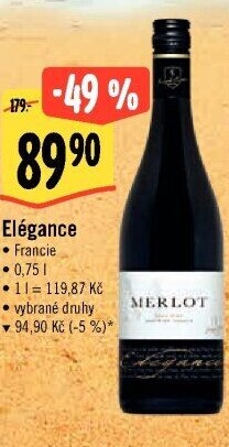 Vína Elegance Joseph Castan