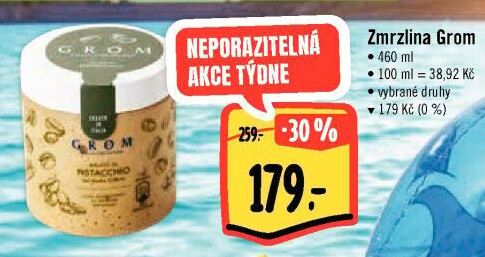 Zmrzlina v kelímku Grom