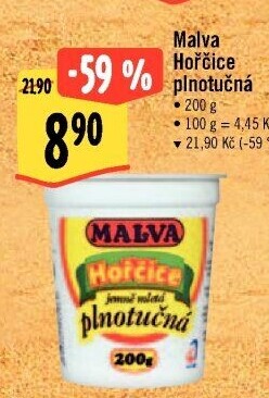 Hořčice plnotučná Malva