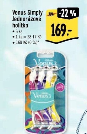 Jednorázová holítka dámská Simply Gillette Venus
