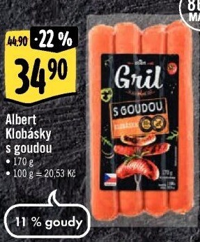 Klobása s goudou Albert Gril