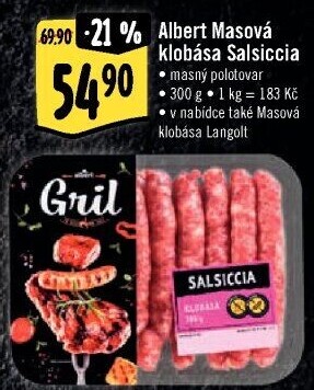 Klobásy Salsiccia Albert Gril