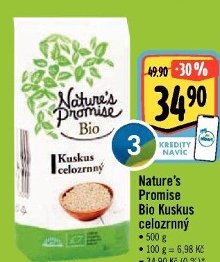 Kuskus celozrnný bio Nature'