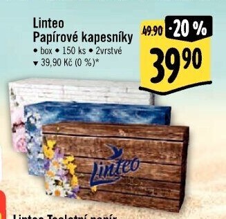 Papírové kapesníčky 2vrstvé Linteo - box