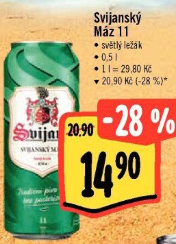 Pivo světlý ležák 11° Svijanský Máz Svijany