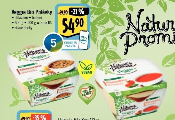 Polévky veggie bio Nature'