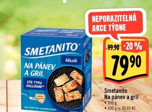 Sýr Smetanito na gril Želetava