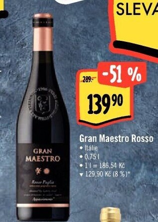 Víno Rosso Gran Maestro
