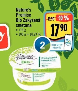 Zakysaná smetana bio Nature'