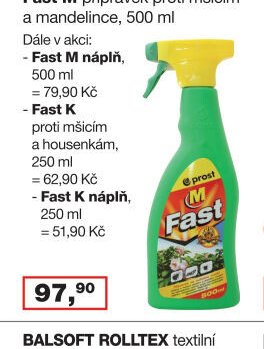 Fast M přípravek proti mšicím a mandelince, 500 ml