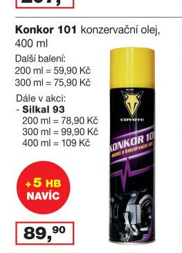 Konkor 101 konzervační olej, 400 ml