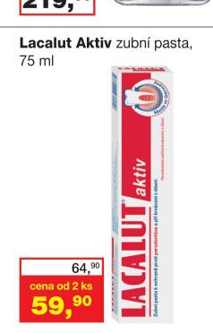 Lacalut Aktiv zubní pasta, 75 ml