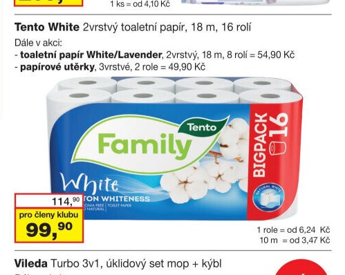 Tento White toaletní papír