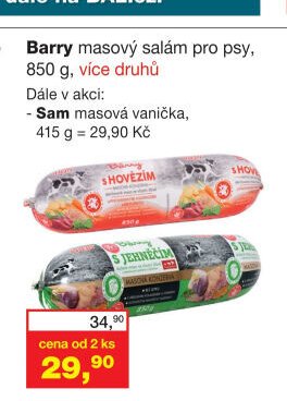Barry masový salám pro psy