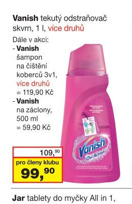 Vanish tekutý odstraňovač skvrn