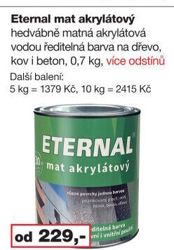 Akrylátová barva mat Eternal