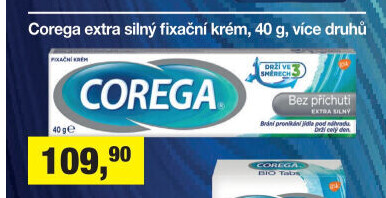 Fixační krém na zubní protézu Corega