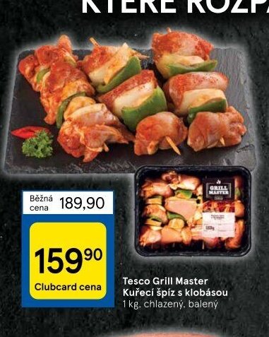 Tesco Grill Master Kuřecí špíz s klobásou