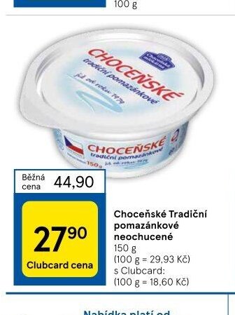 Choceňské Tradiční pomazánkové neochucené 150 g