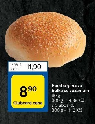Hamburgerová bulka se sezamem