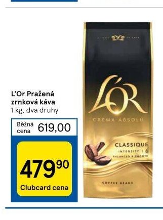 L'Or Pražená zrnková káva