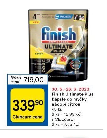 Finish Ultimate Plus Kapsle do myčky nádobí citron