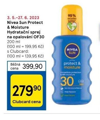 Nivea Sun Protect & Moisture Hydratační sprej na opalování OF30