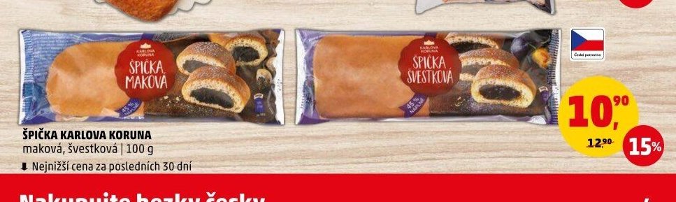 ŠPIČKA KARLOVA KORUNA maková, švestková