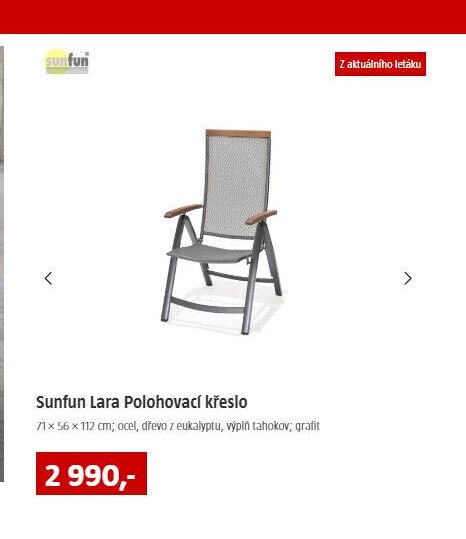 Sunfun Lara Polohovací křeslo - BAUHAUS akcniletaky.com