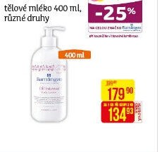 Barnängen tělové mléko 400 ml, různé druhy