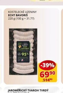 Kostelecké uzeniny Echt bavoriš