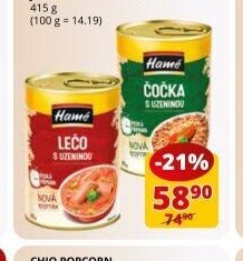 Hamé lečo, čočka, párky