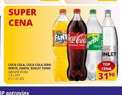 Coca Cola, Fanta, Sprite, Kinley