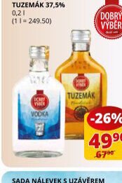 VODKA 37,5%, TUZEMÁK 37,5%