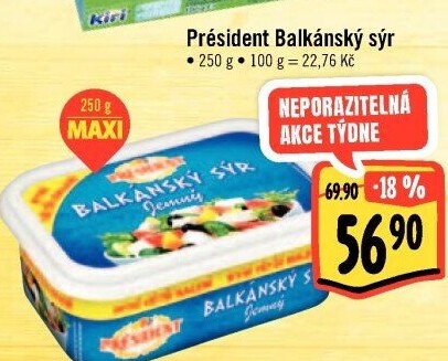 Balkánský sýr Président